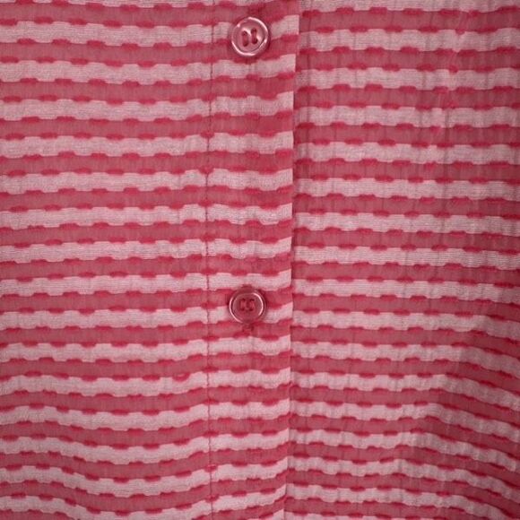 NWT Sedge Red & White Ruffle Short Suit Set Size Medium Candy Stripe Blouse - Picture 6 of 16